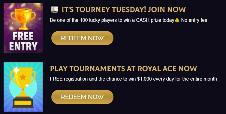 Royal Ace Casino promotional offers